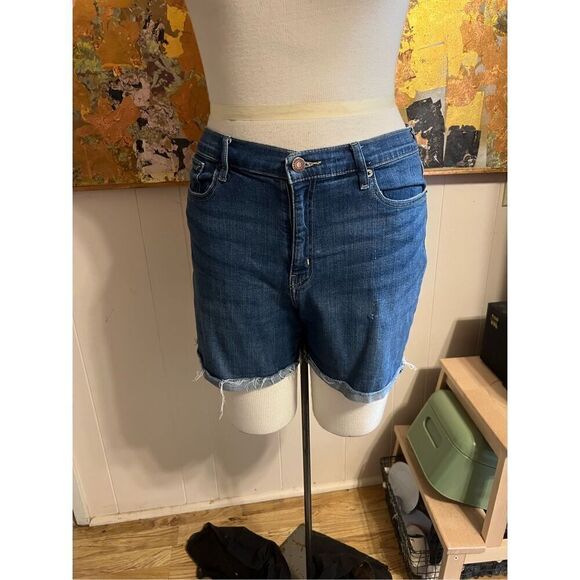 Calvin Klein Recycled Distressed Denim Cut Offs Shorts Size 12 - Picture 3 of 8